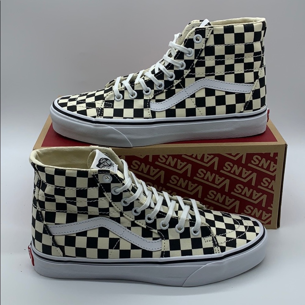 VANS Sk-8-Hi TAPERED CHECKERBOARD black/true white - Picture 14 of 16